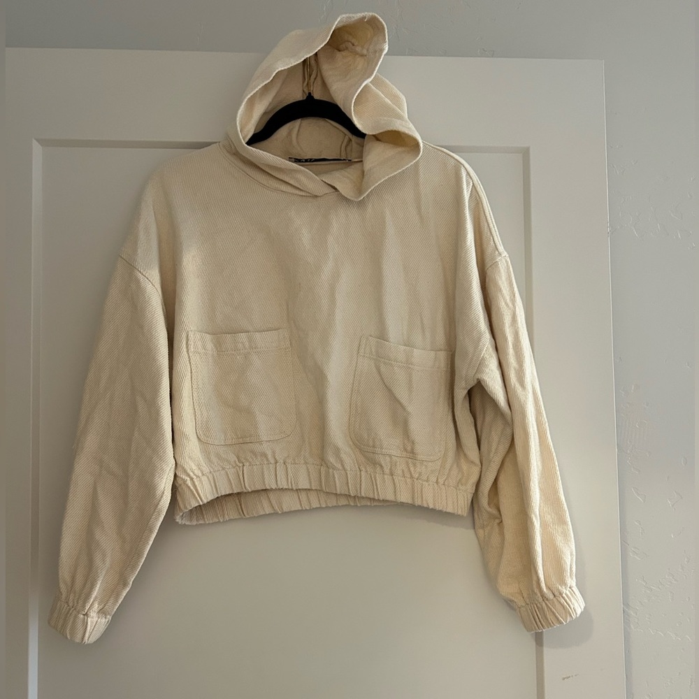 ZARA women’s crop top hoodie